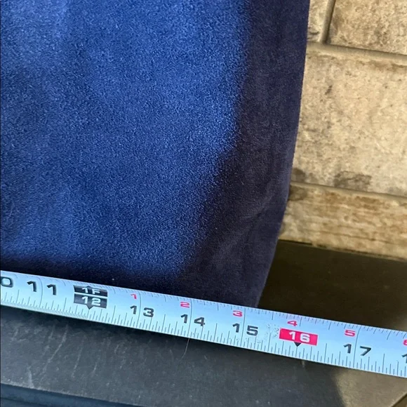 NWT Margo GORGEOUS Navy Suede Women's Large Shoulder Bag - Picture 2 of 7